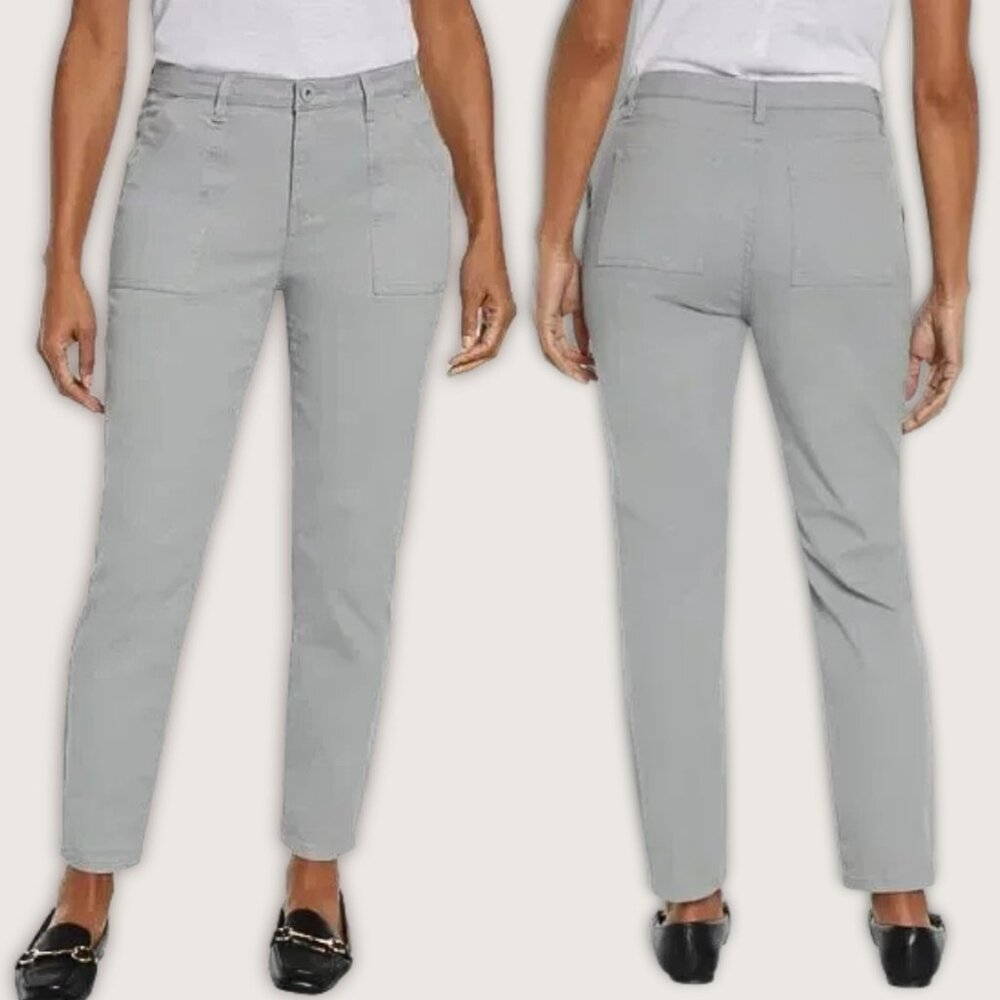 Banana Republic High Rise Twill Utility Pants | Gray 6